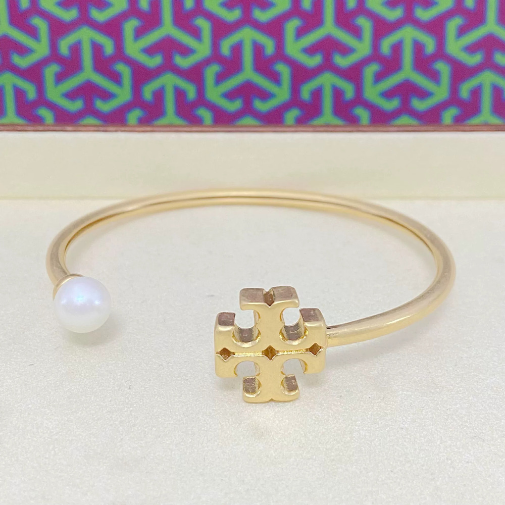 Tory Burch Pearl Letter Bracelet for